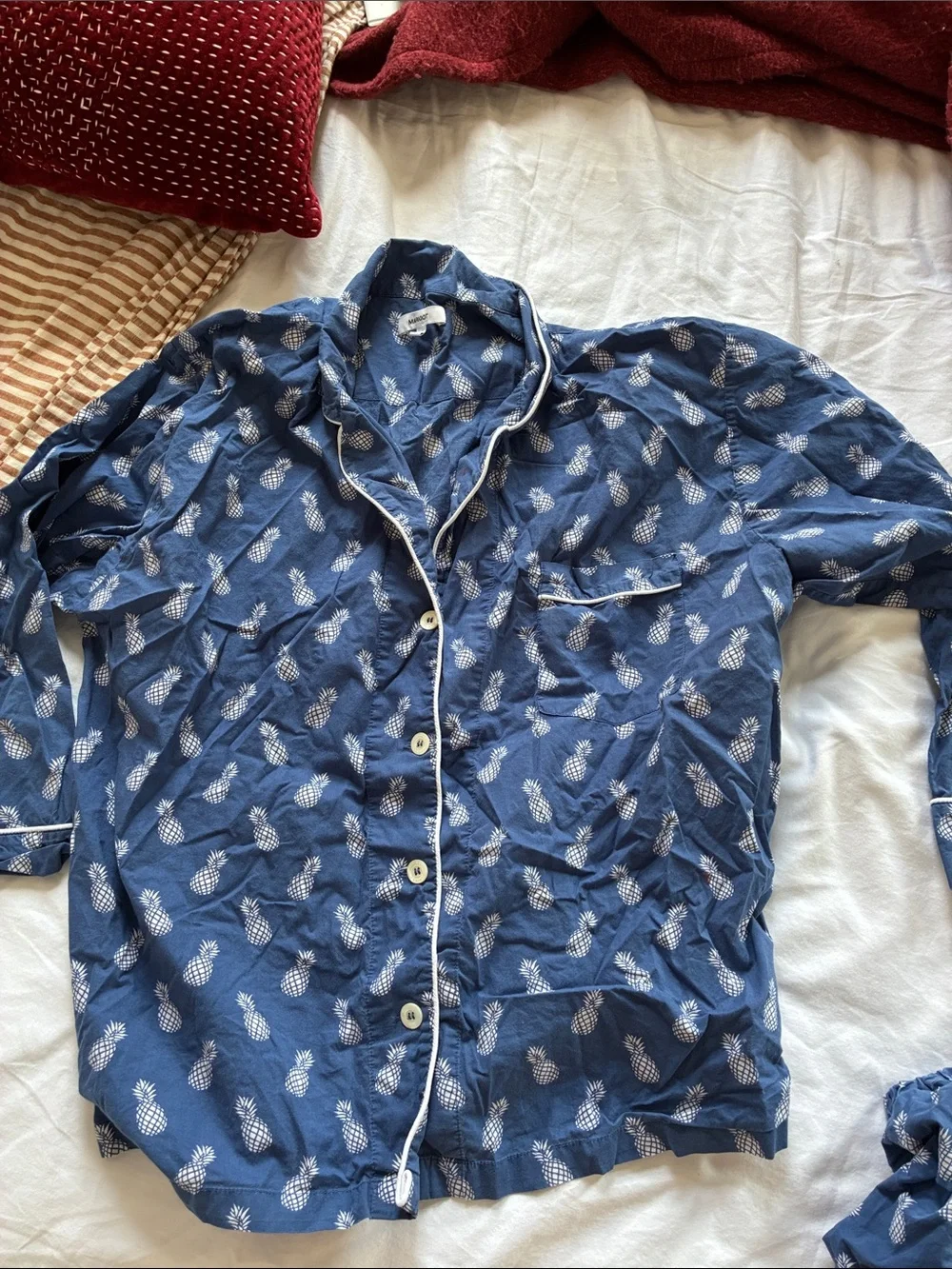 Marigot Blue Pineapple Print Pajama Set
